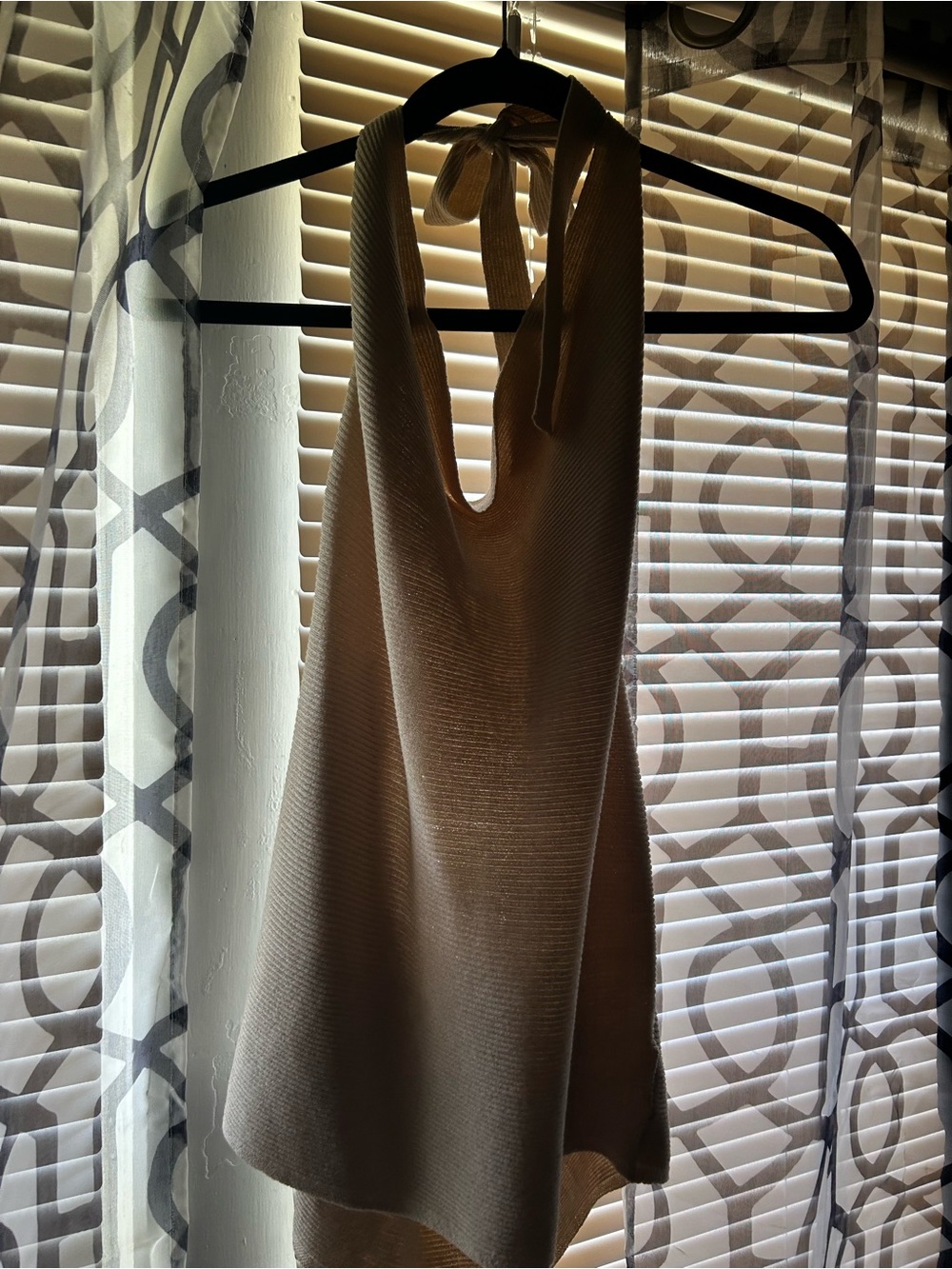 wild fable Cream Halter Knit Tank Top